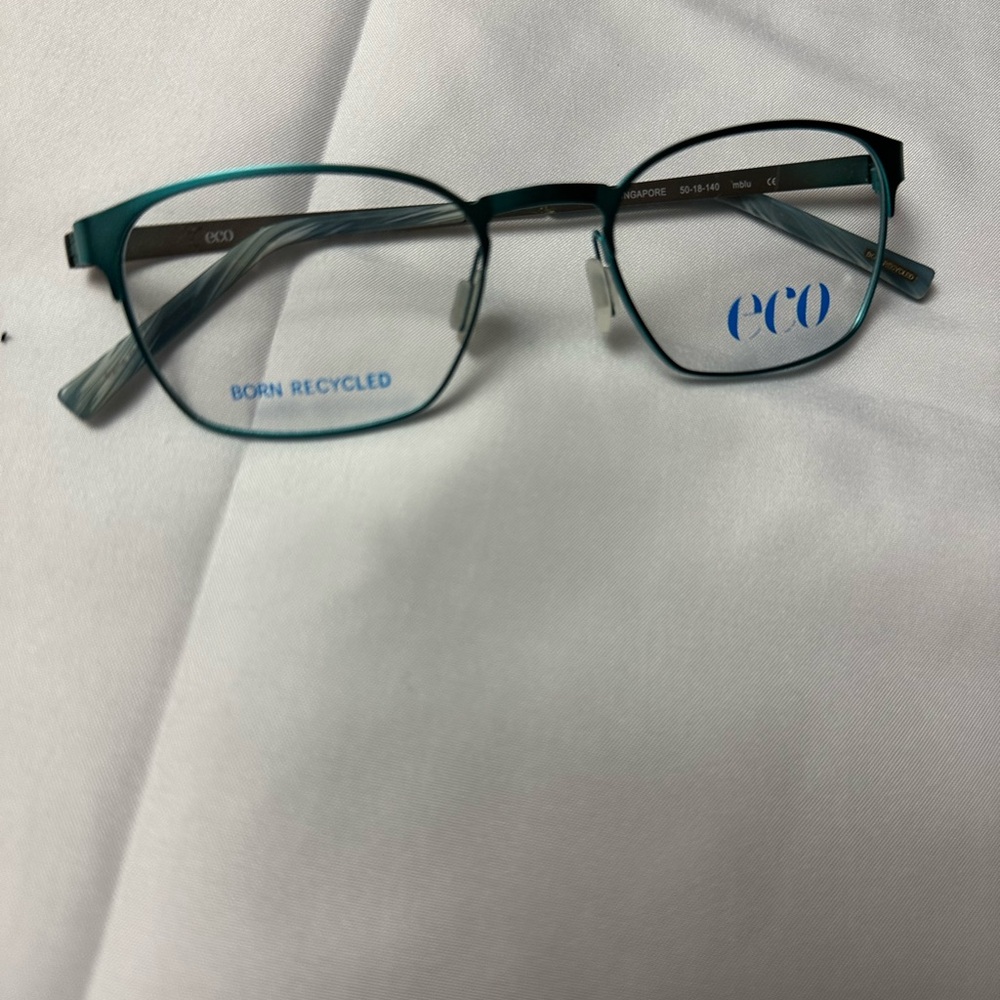 NEW MODO ECO BORN RECYCLED Singapore Teal Mblu EYEGLASSES 50-18-140